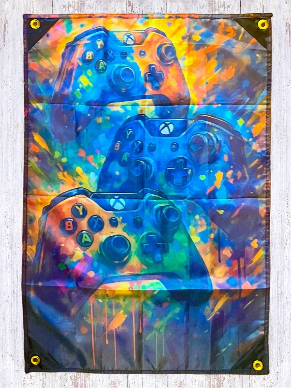 2 NEW Ejovpie Basketball & Gaming Graffiti Wall Flags